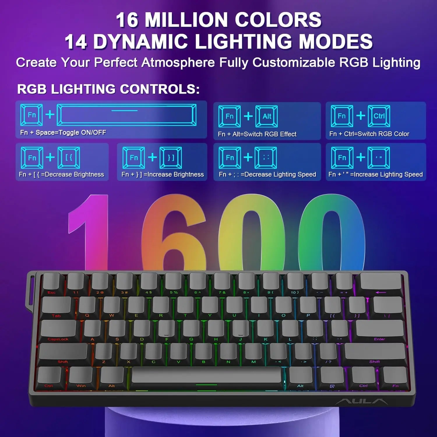 AULA WIN60 WIN68 HE Magnetic Wired Keyboards Esports Rapid Trigger 8K Return RGB Hotswap Mechanical Keyboard for Pc Gamer Gifts
