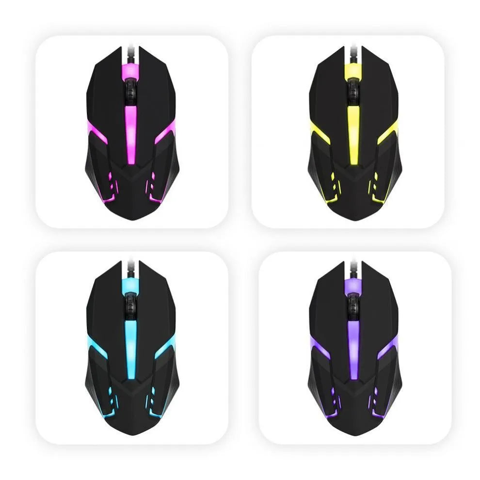 RGB Backlight 3-Keys Wired Gaming Mouse,USB Ergonomic Design PC Computer Mouse For Windows Laptop Desktop Gamer/Student Office