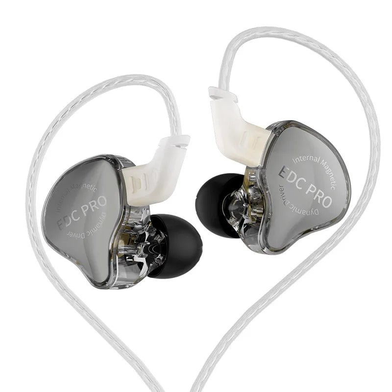 KZ EDC PRO Earphone Professional High-Sensitivity Large Dynamic Earbuds HiFi Bass Music IEM Headphone 2Pin Detachable Cable