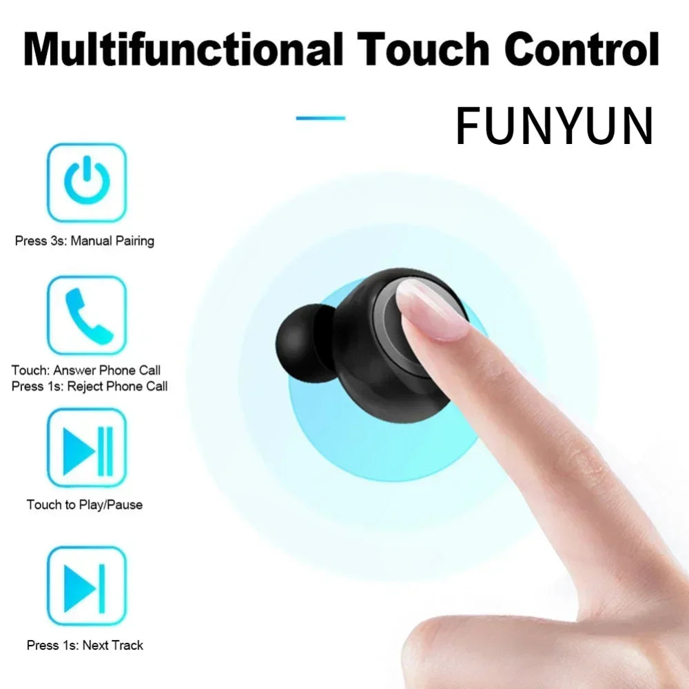 TWS Wireless Headphone V5.0 Earphone Bluetooth headphones Sport Stereo Waterproof Earbuds Headsets With Mic For Smartphones