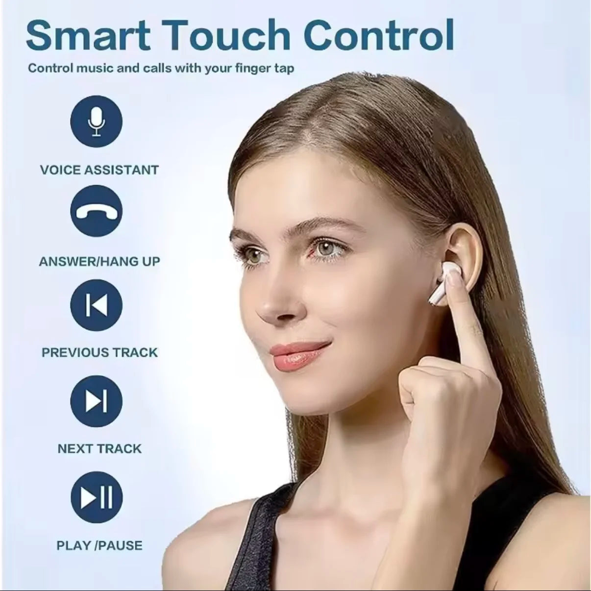 UEESFIT A5 TWS Wireless Bluetooth Earphones Sports Gaming HiFi Sound Headphones Noise Reduction In ear Earbuds With Microphone