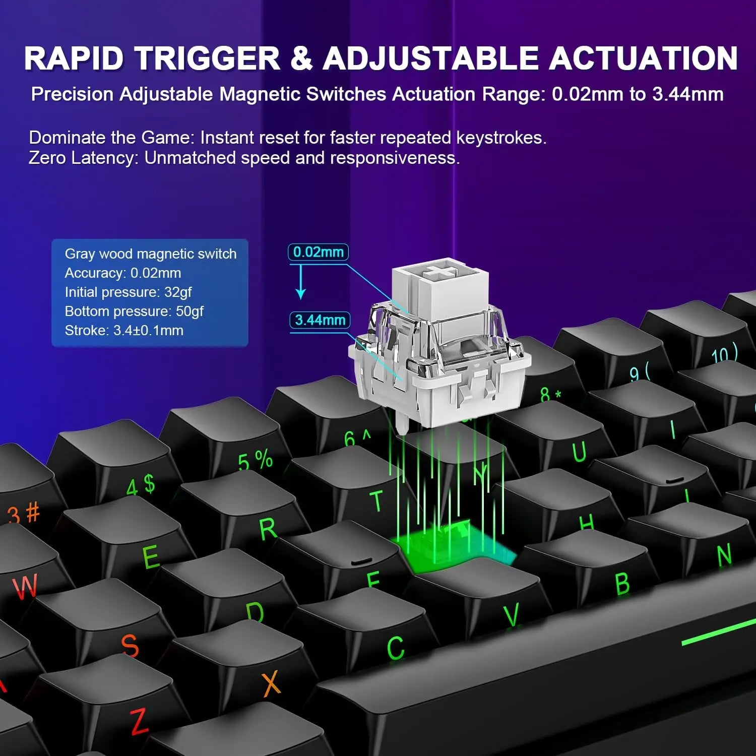 AULA WIN60 WIN68 HE Magnetic Wired Keyboards Esports Rapid Trigger 8K Return RGB Hotswap Mechanical Keyboard for Pc Gamer Gifts