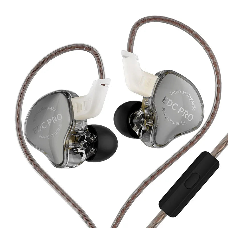 KZ EDC PRO Earphone Professional High-Sensitivity Large Dynamic Earbuds HiFi Bass Music IEM Headphone 2Pin Detachable Cable