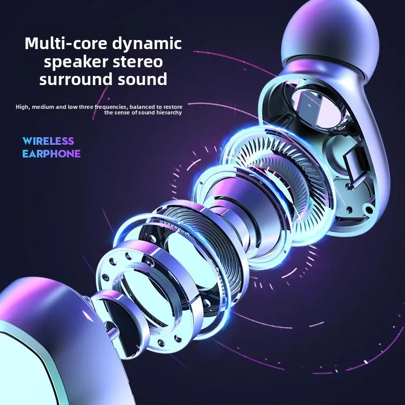 Genuine M9 Cross Border Hot Sale True Wireless In Ear Sports Bluetooth Earbuds Large Battery Long Endurance High Quality Sound