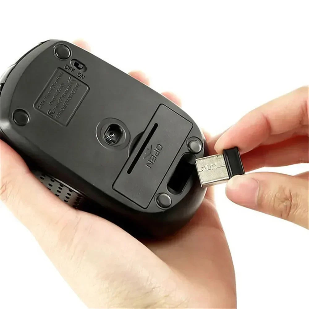 Portable Wireless Mouse 2.4G 1600DPI Ergonomics Mouse Mobile Optical Office Mouse Adjustable Levels for Notebook Laptop MacBook