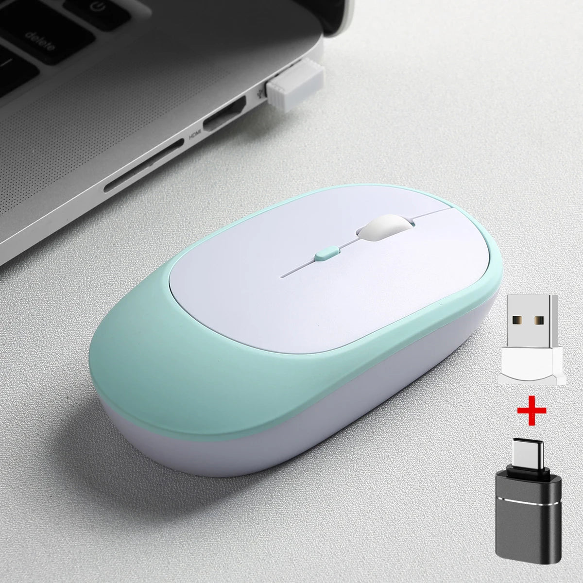 Rechargeable Wireless Mouse Dual Modes Bluetooth-compatible 2.4G USB Ergonomic Mice For Laptop Pad Tablet Macbook Mause