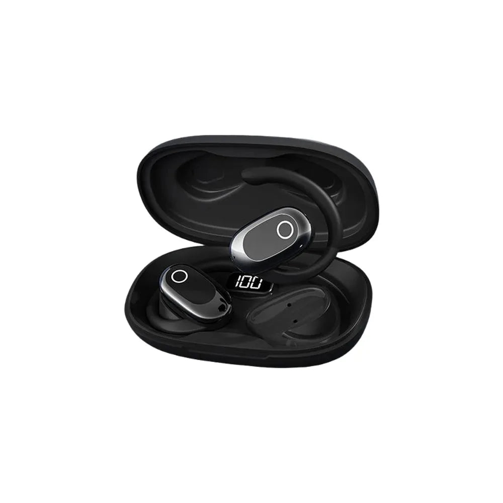 Over-Ear Open-Ear Wireless Bluetooth Headphones Rotatable Design with Noise Cancellation and Built-in Mic Premium Earphones